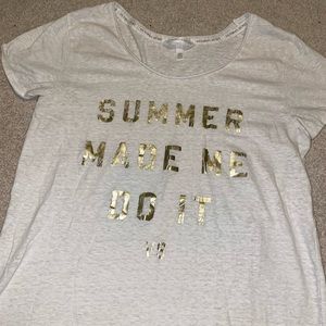 Victoria’s Secret “Summer Made Me Do It” White Tee